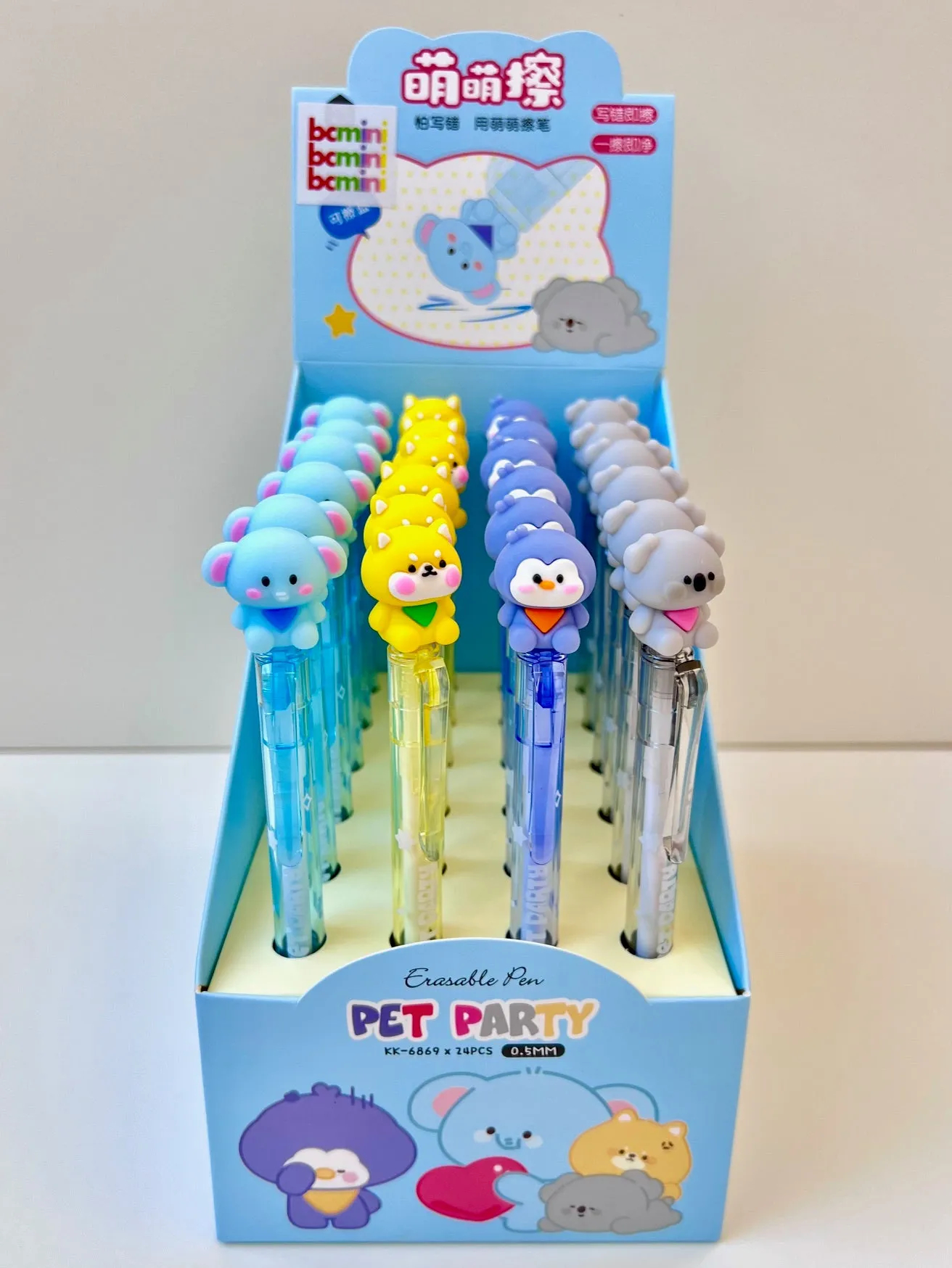 22626 PET PARTY RETRACTABLE GEL PEN-24