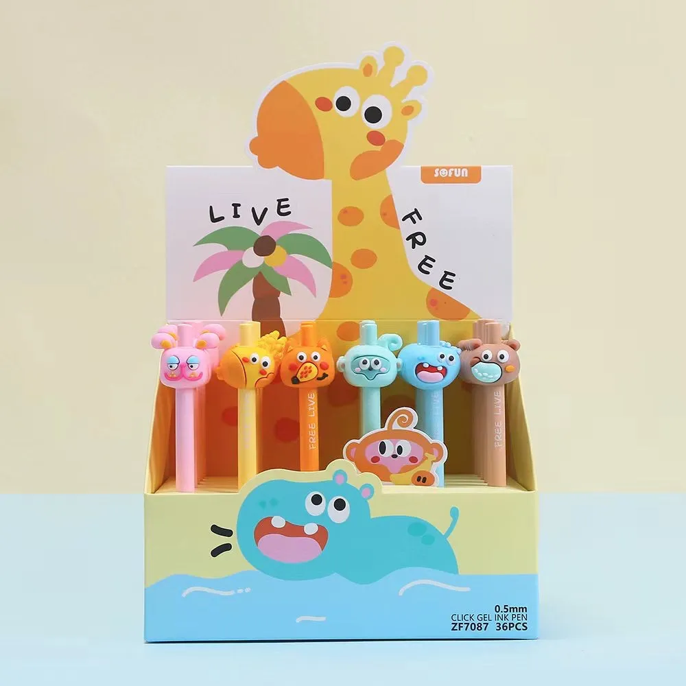 22645 LIVE FREE ANIMALS RETRACTABLE GEL PEN-36