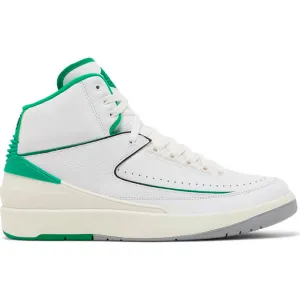 Air Jordan 2 Retro 'Lucky Green' Sneakers, White/Green