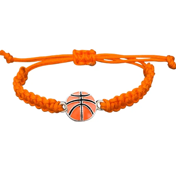 Basketball Charm Rope Bracelet - Pick Color