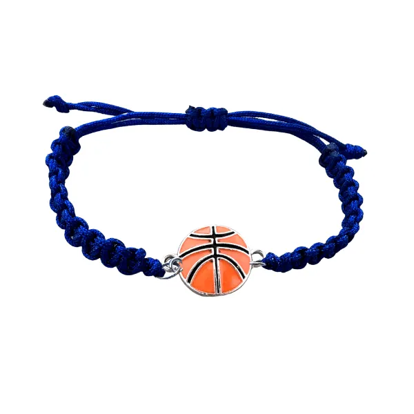 Basketball Charm Rope Bracelet - Pick Color