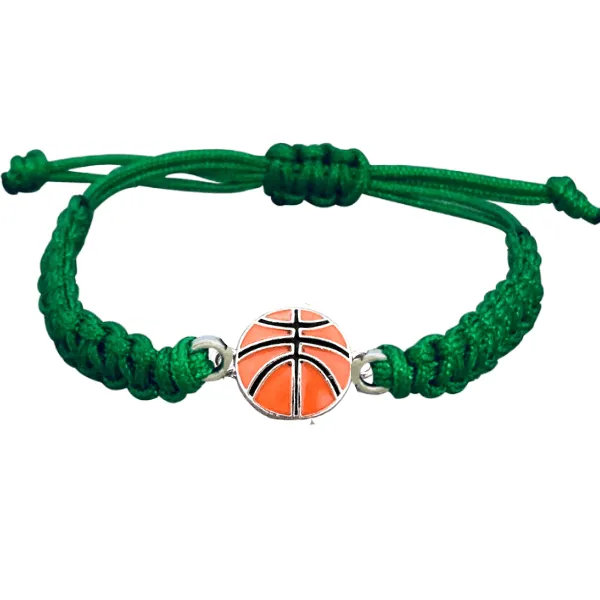 Basketball Charm Rope Bracelet - Pick Color