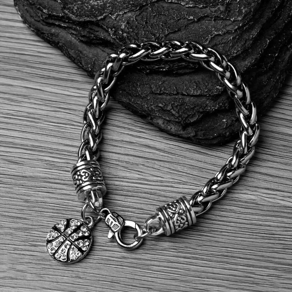 Basketball Charm Rope Bracelet