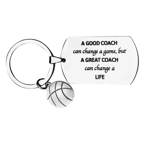 Basketball Coach Keychain - A Great Coach Can Change a Life