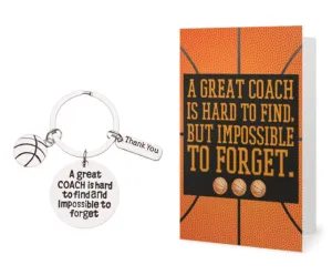 Basketball Coach Keychain & Card Bundle