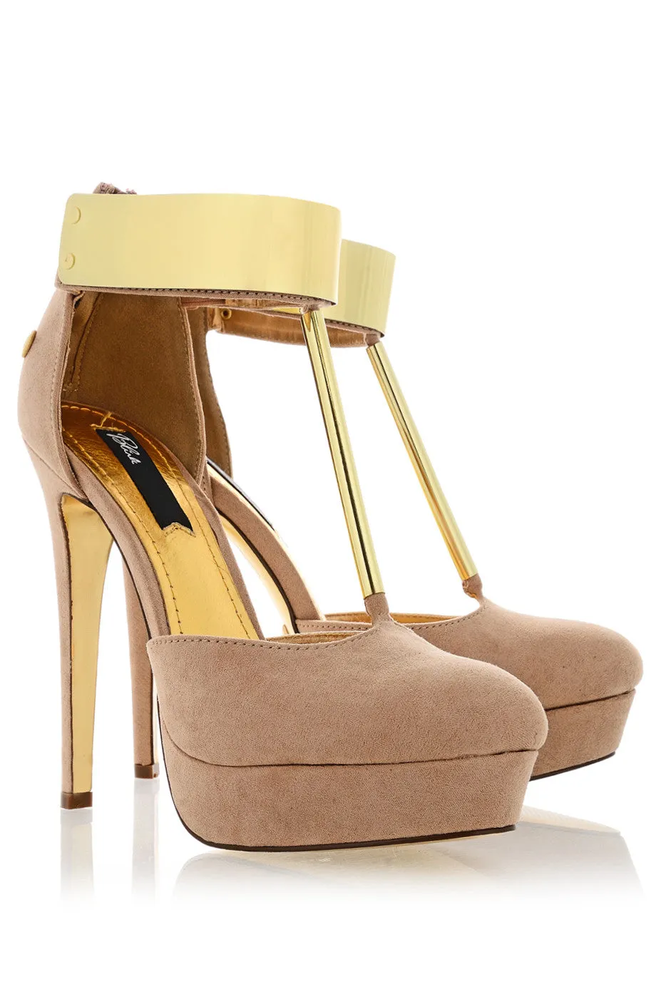 BLINK LORELEI Nude Suede Platforms