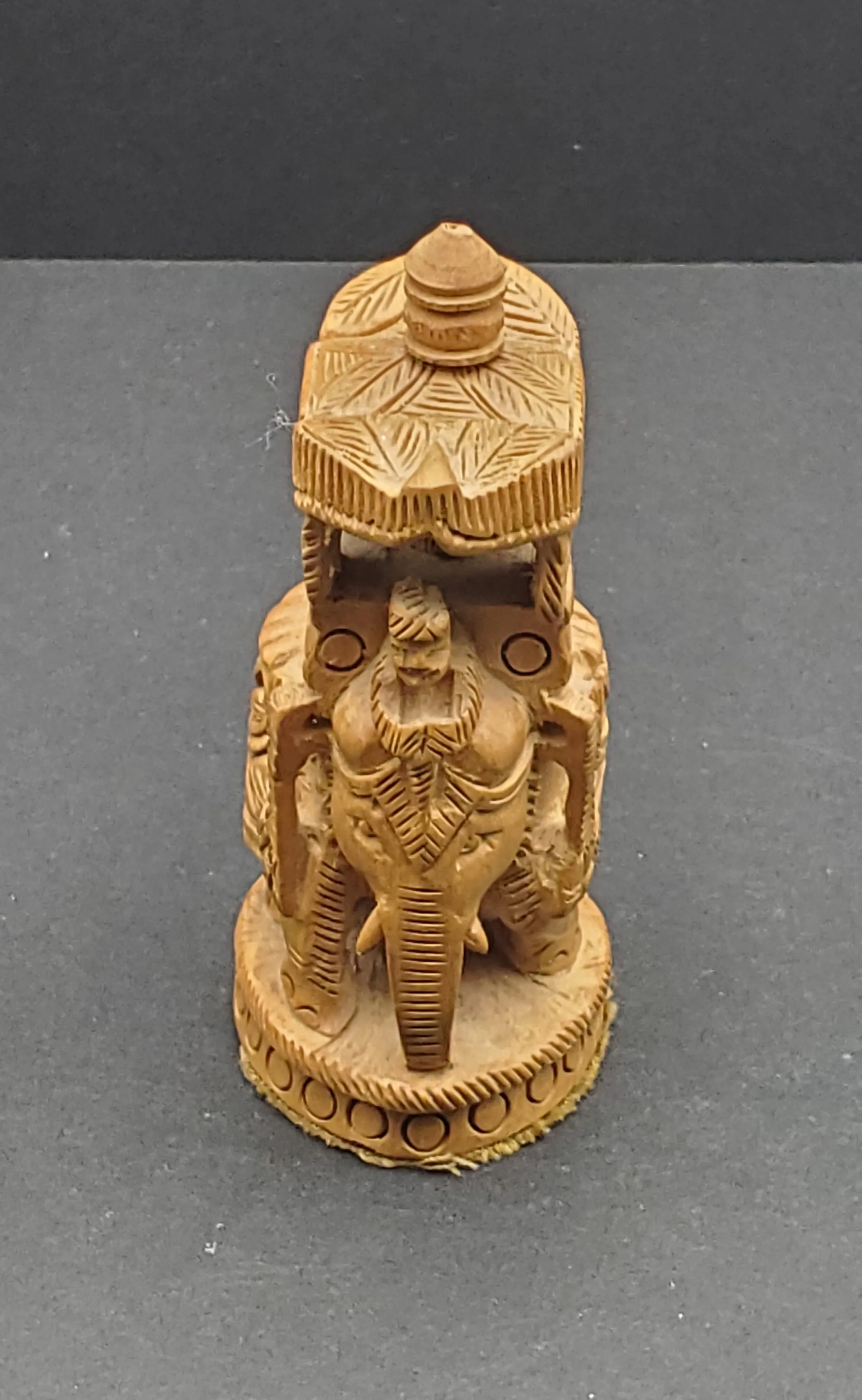 Carved Ceremonial Elephant Figurine