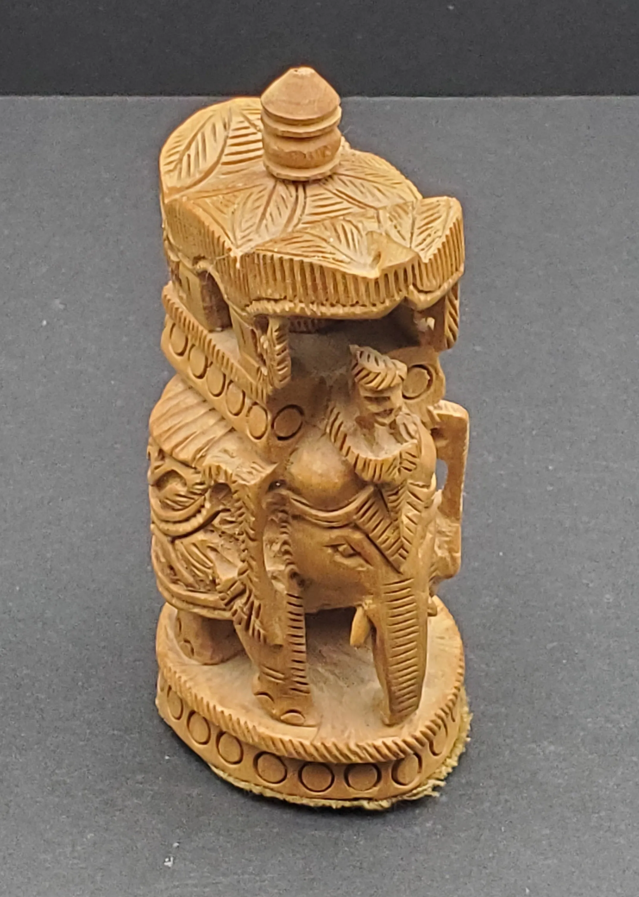 Carved Ceremonial Elephant Figurine