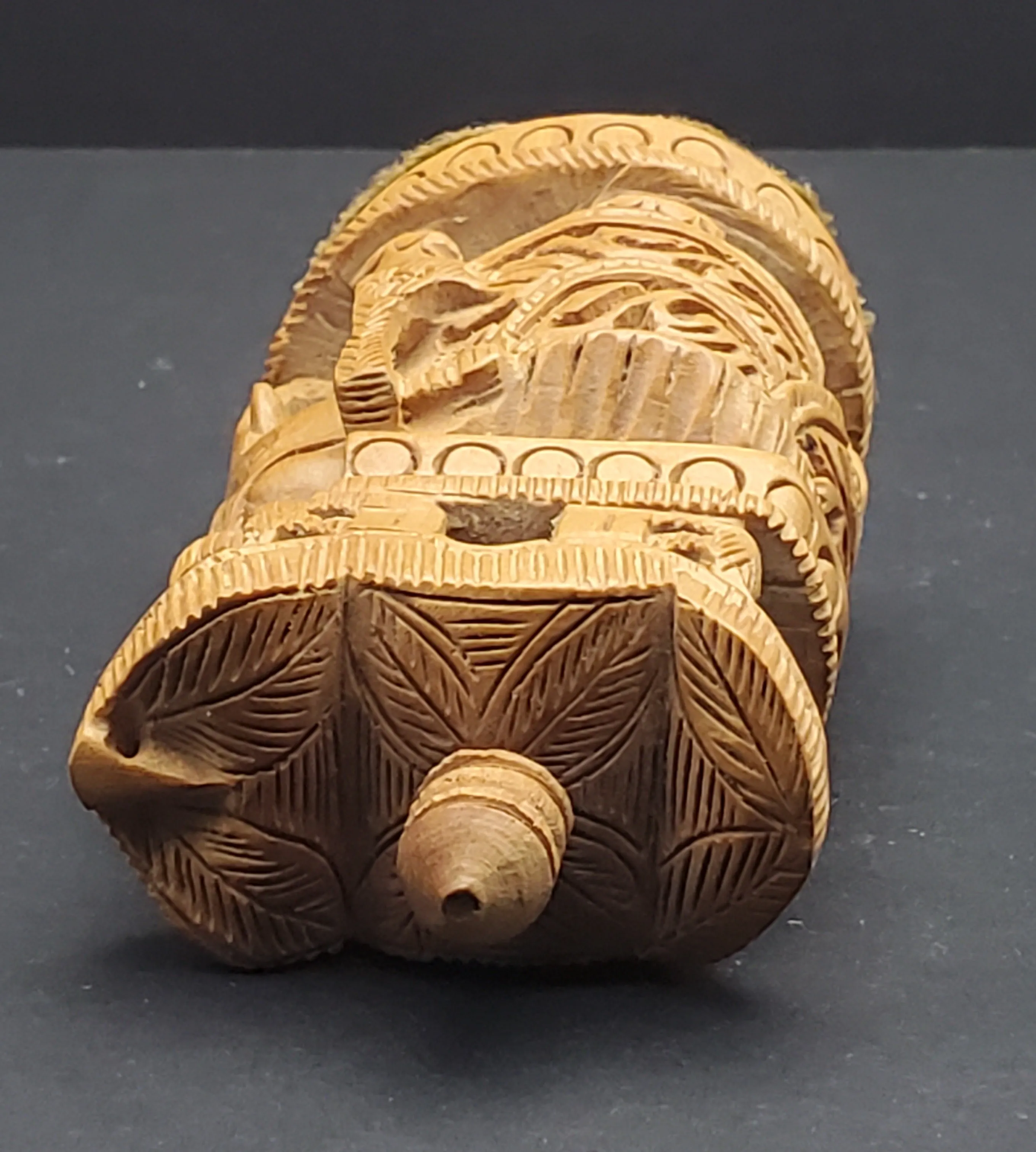 Carved Ceremonial Elephant Figurine