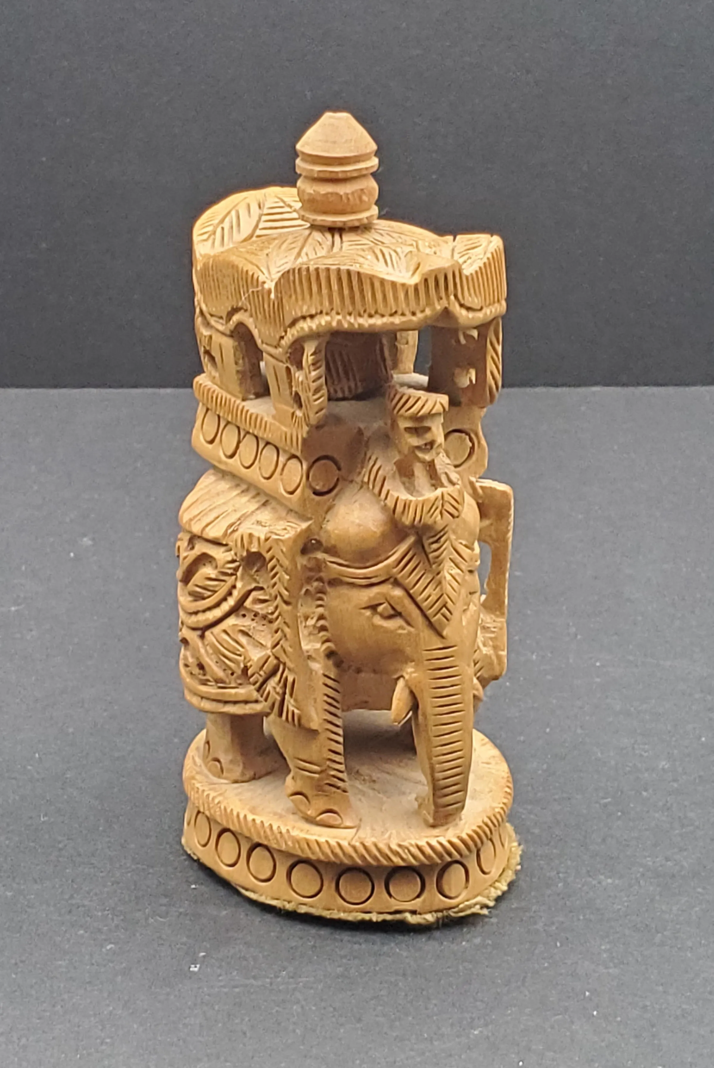 Carved Ceremonial Elephant Figurine