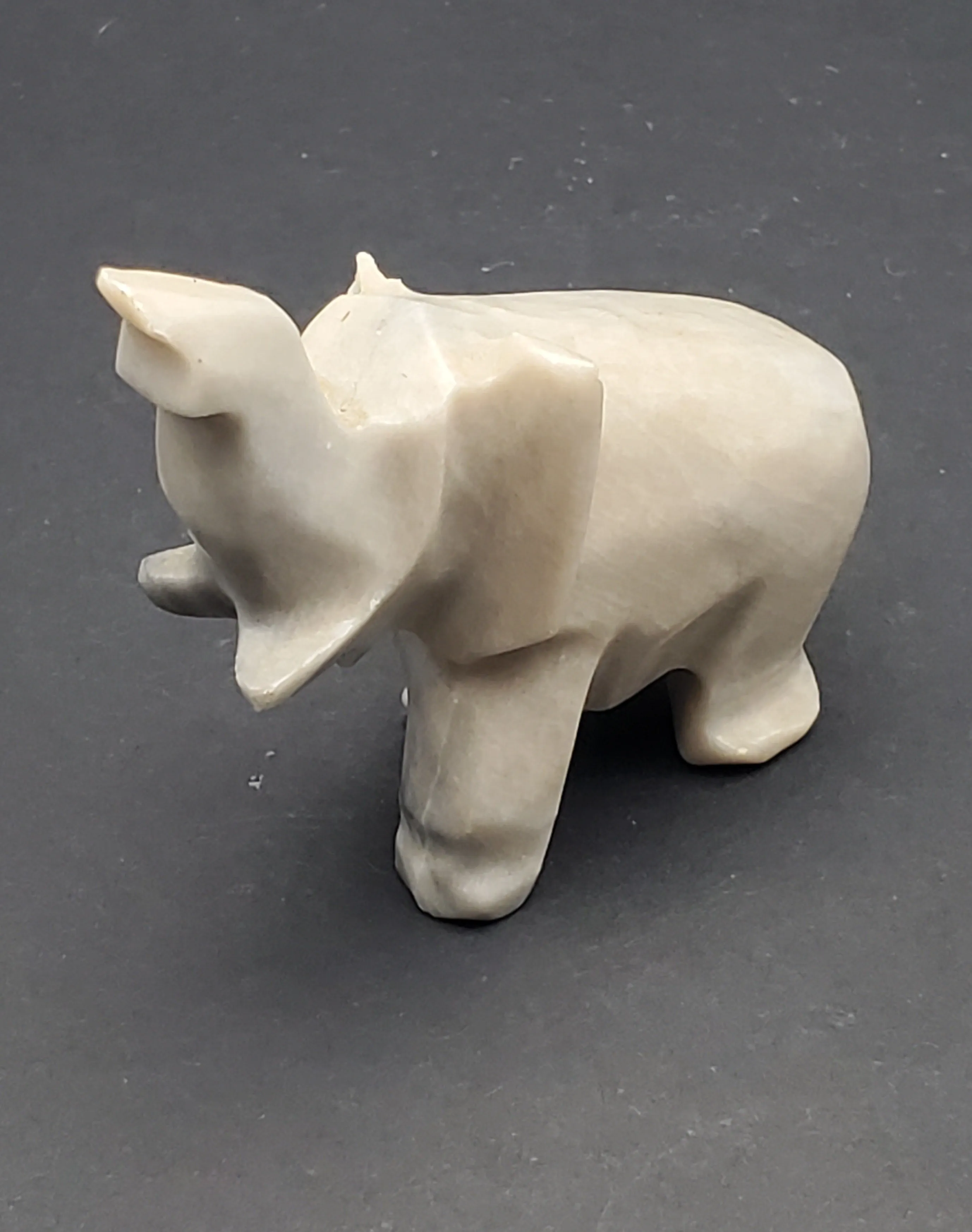 Carved Stone Elephant Figurine - CHIPPED