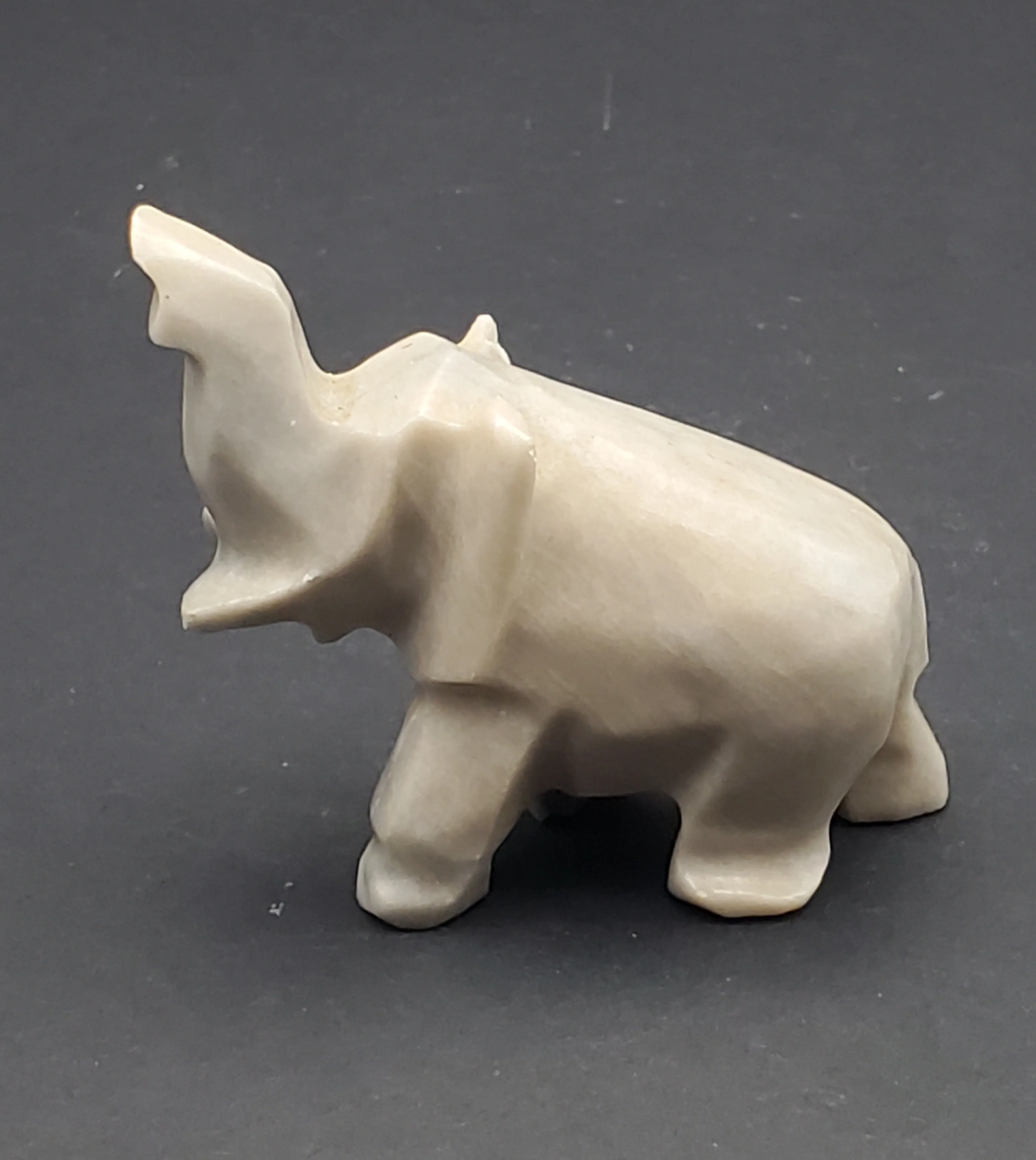 Carved Stone Elephant Figurine - CHIPPED