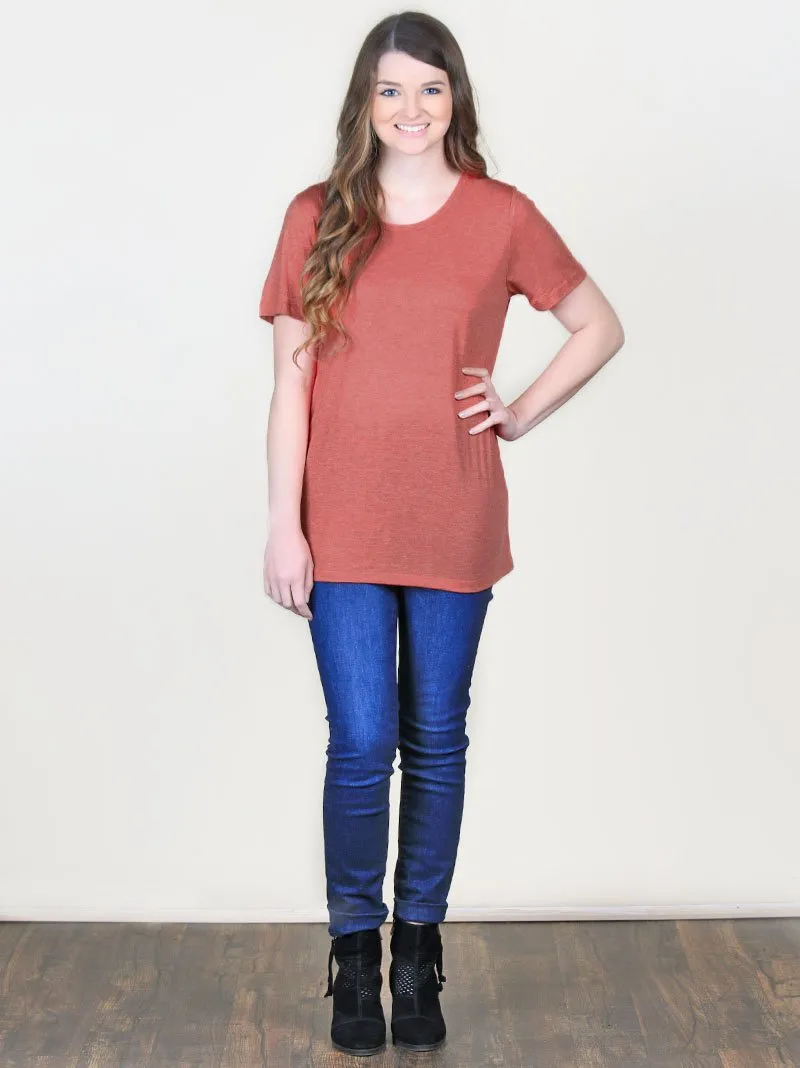 Chloe's Short Sleeve Top, Tomato