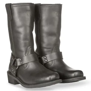 Close Out Highway 21 Spark Men's Black Leather Harness Motorcycle Riding Boots