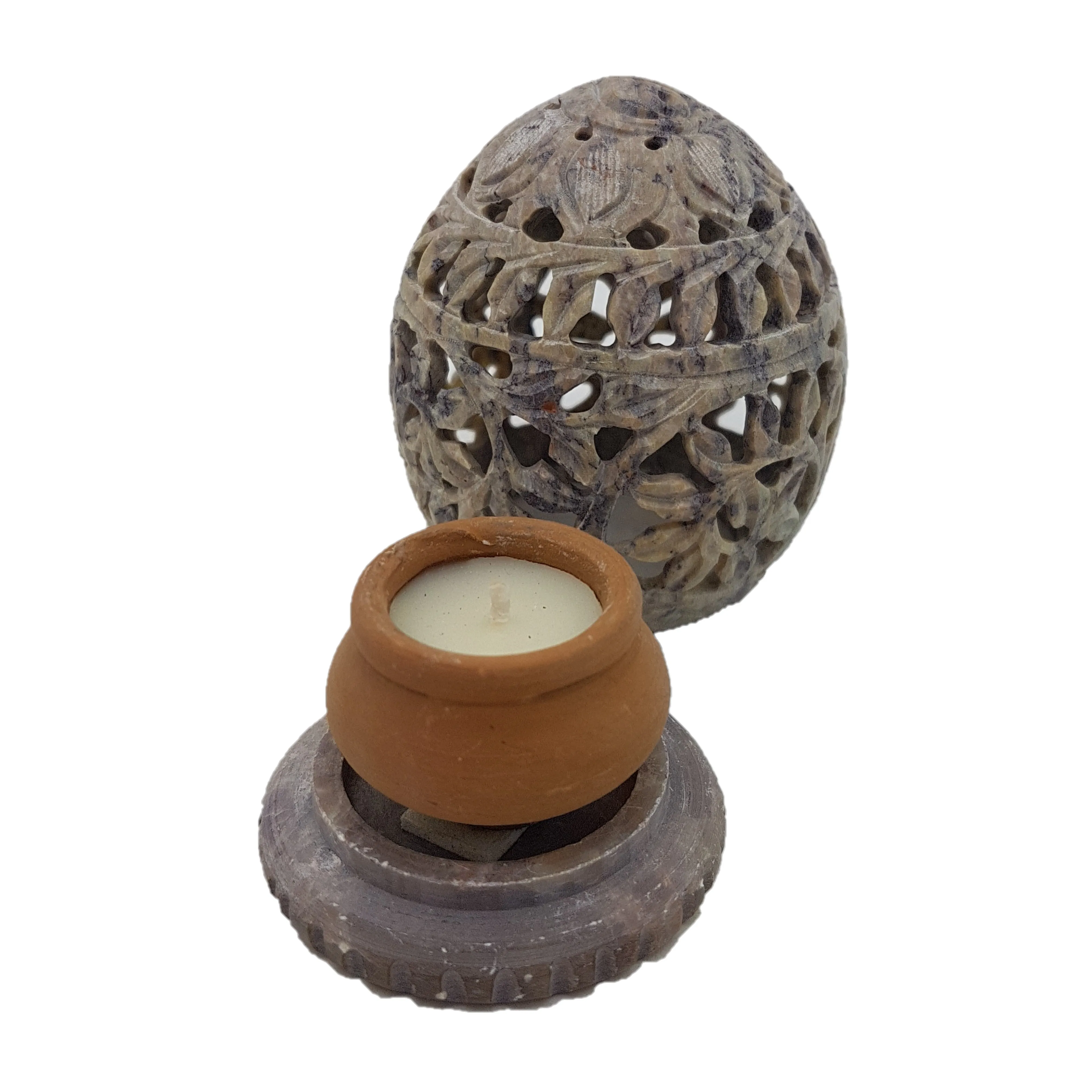 DALIT GOODS Co. Small Oval Soapstone Burner - Choice Of Colours