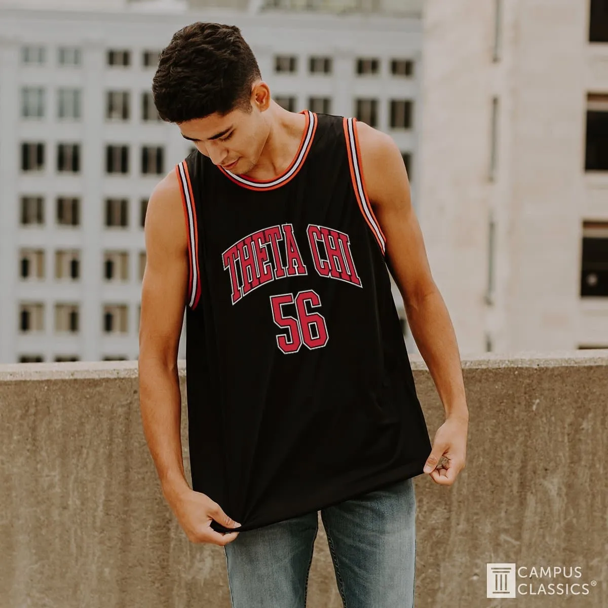 Delta Upsilon Black Basketball Jersey