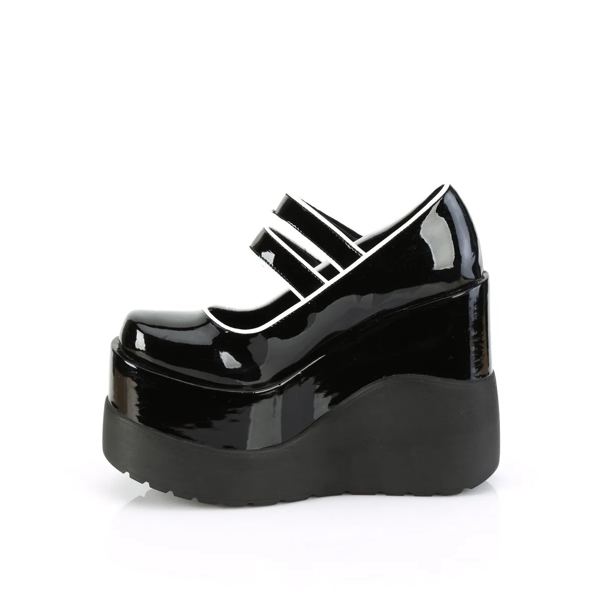 Demonia VOID-37 | Black Patent Leather Mary Janes