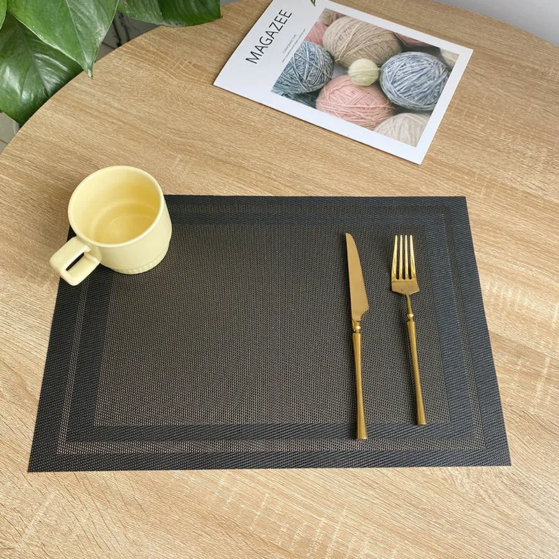 Dining Table Mat Western-Style Place PVC   Cup Mats