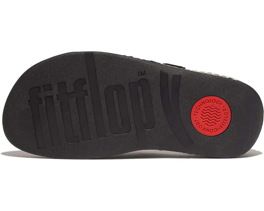 FitFlop Womens Surfa Multi Tone Webbing Toe Post  Black