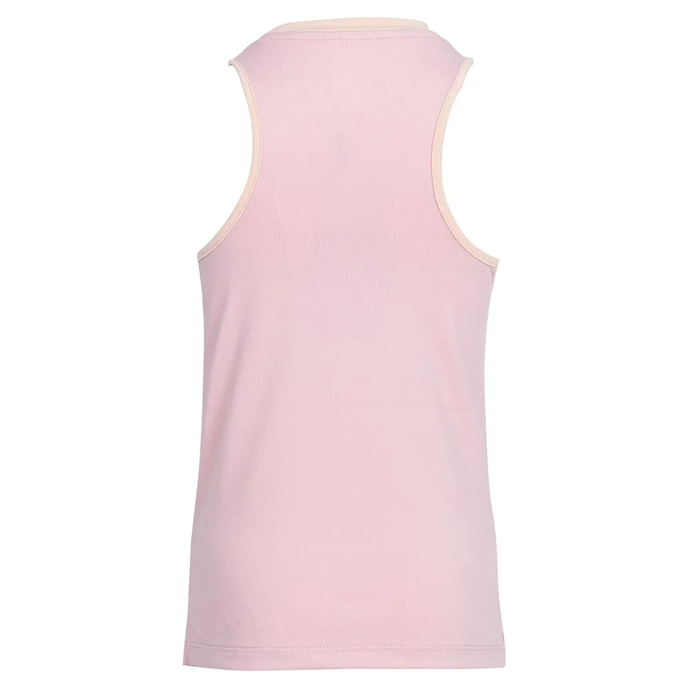 Girl's V-Neck Tennis Tank Pink and Orange