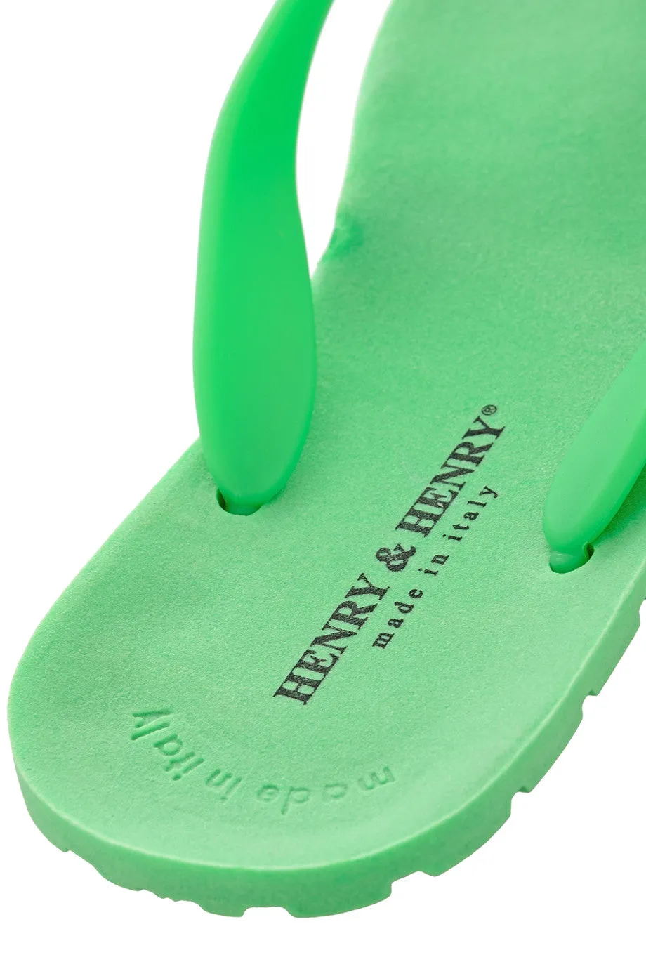 HENRY & HENRY FLIPPER Green Fluo Flip Flops