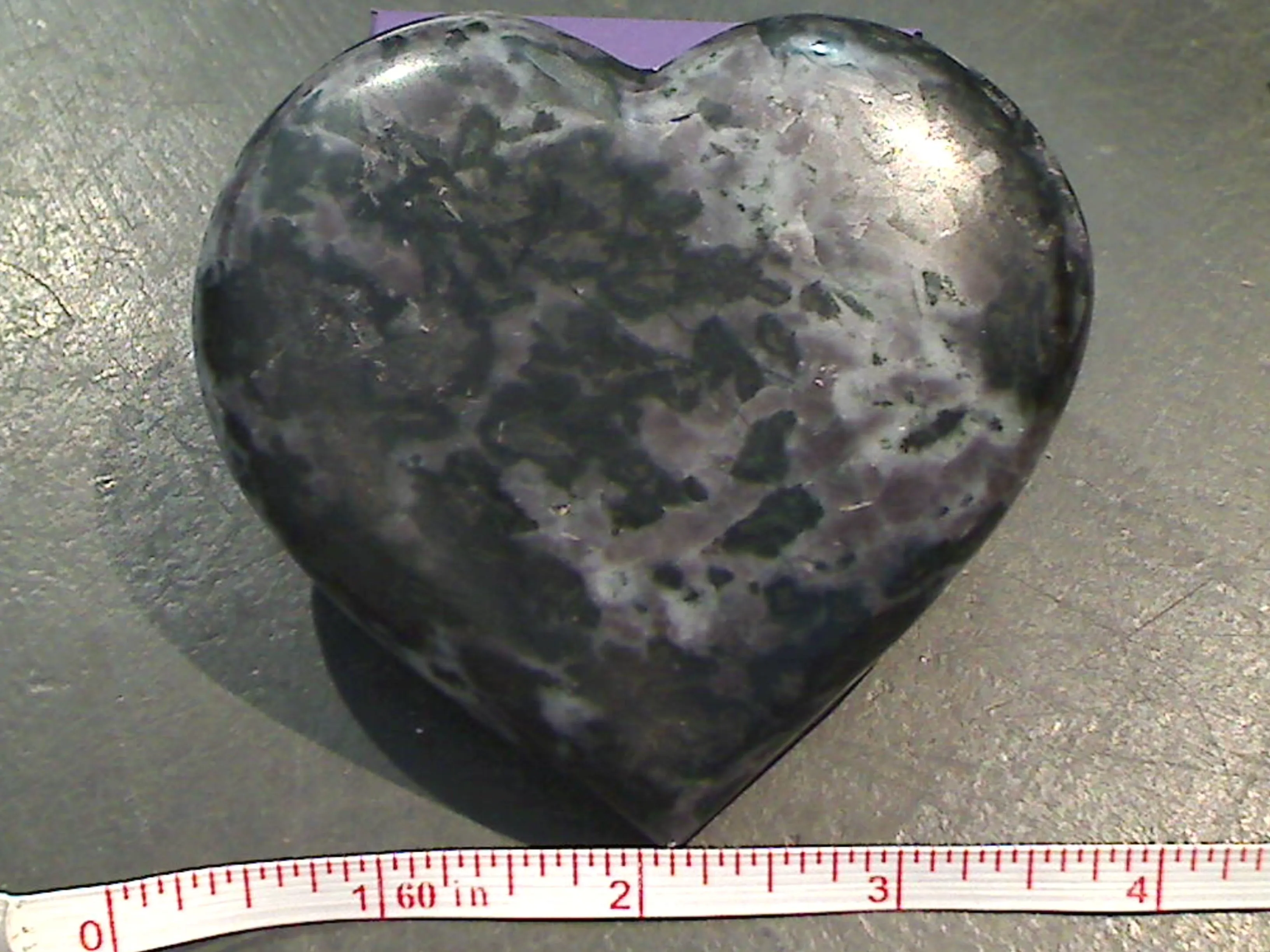 Indigo Gabbro (Mystic Merlinite) Large Heart