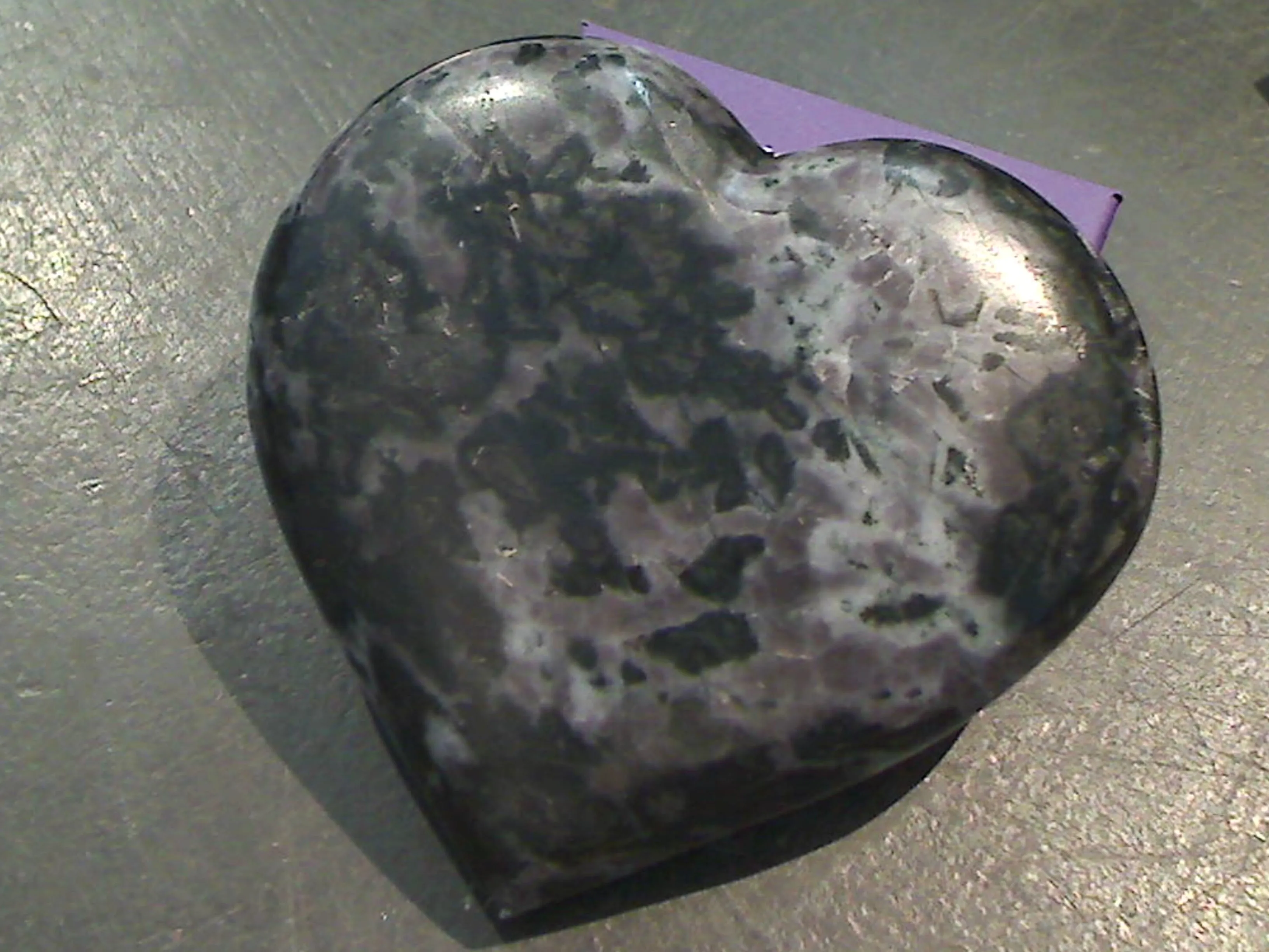 Indigo Gabbro (Mystic Merlinite) Large Heart