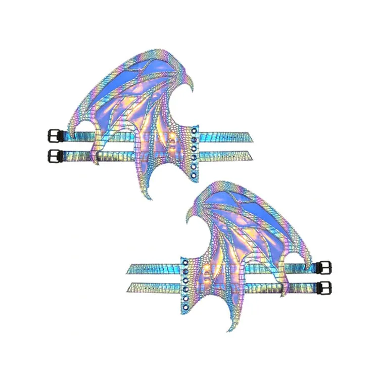 Iridescent Dragon Wing Boot Straps