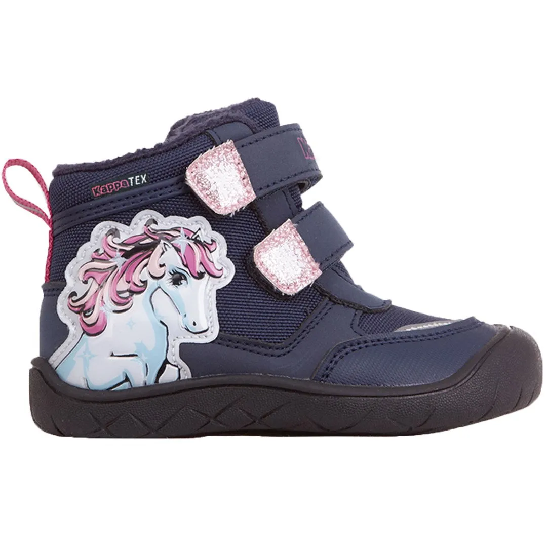 Kids' Kappa Flake Tex Shoes Navy Blue-Pink 280021M 6722 24