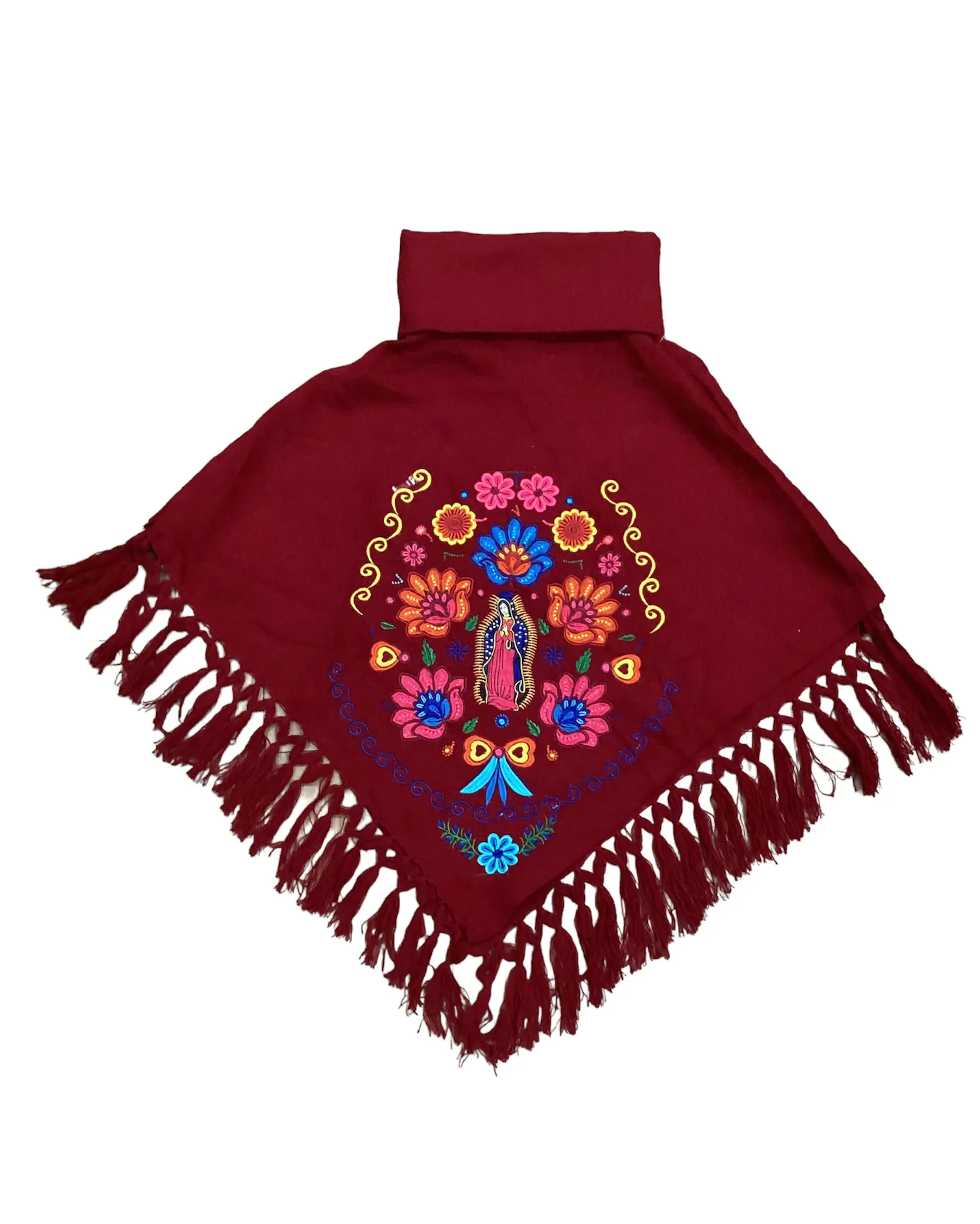 Lady of Guadalupe Poncho Burgundy