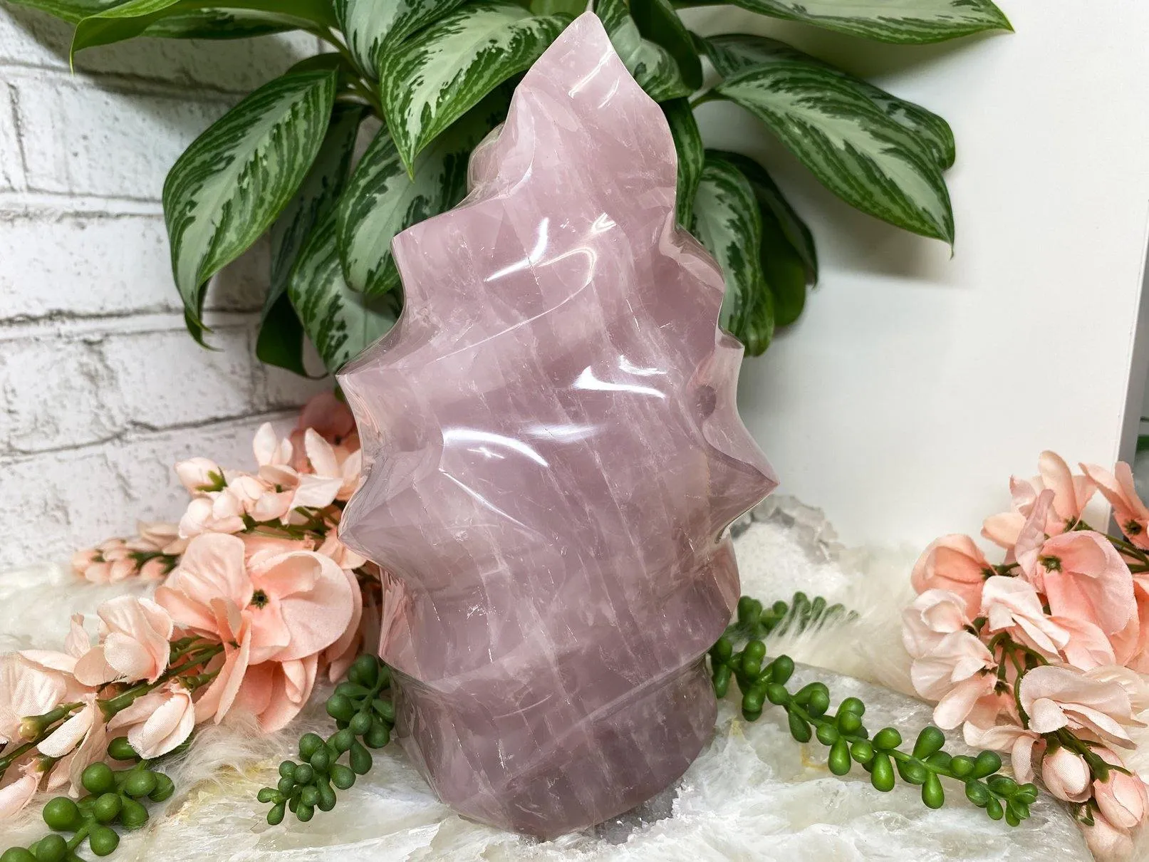 Lavender Rose Quartz Flame