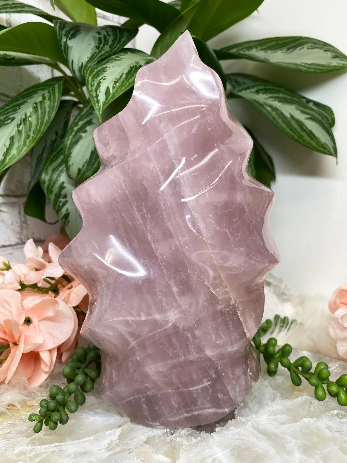 Lavender Rose Quartz Flame