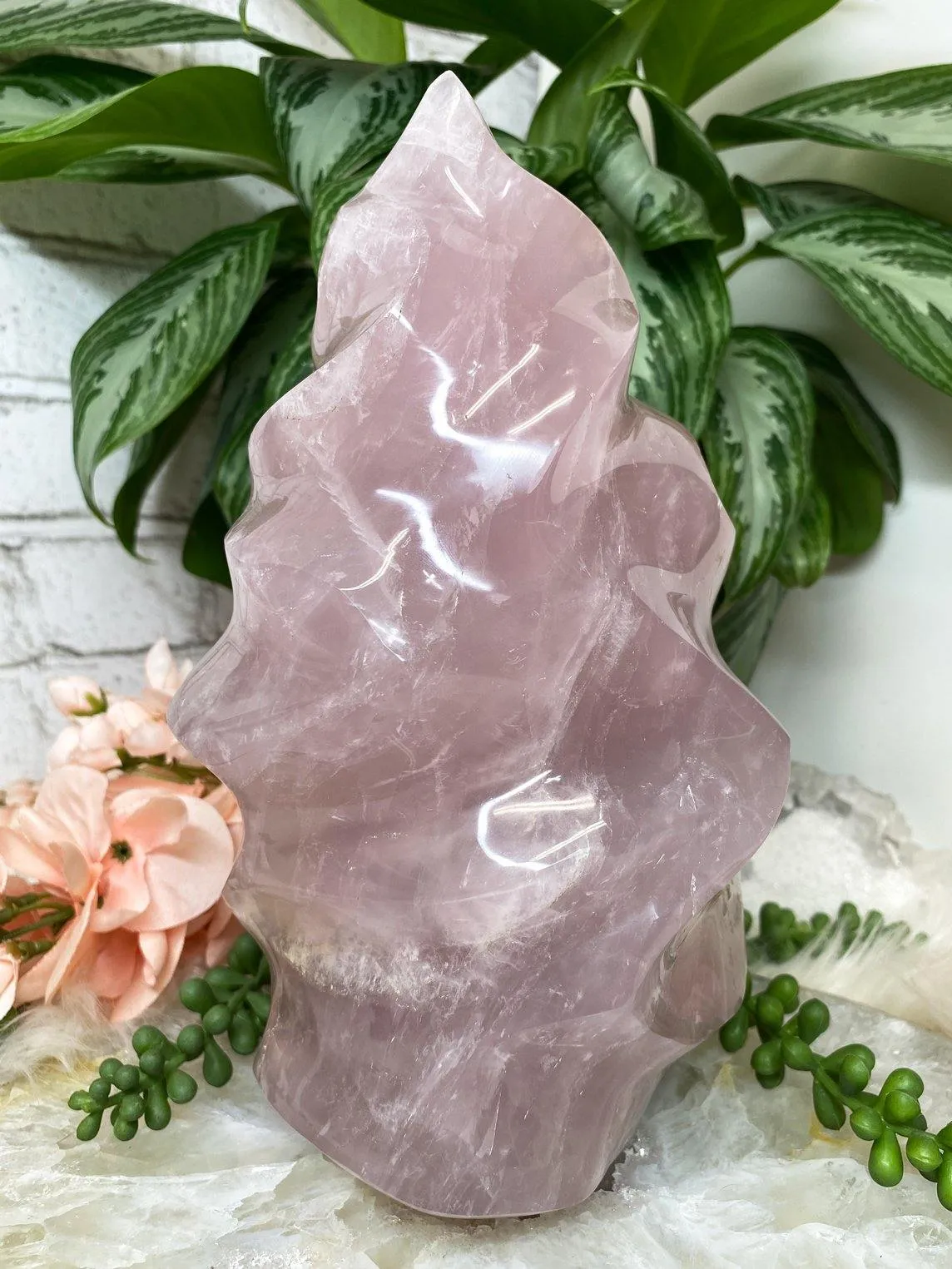 Lavender Rose Quartz Flame