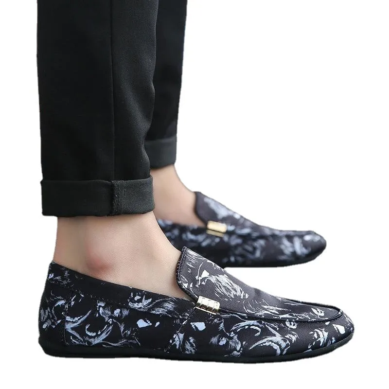 lazy tide shoes set foot peas shoes men's national wind pattern fast