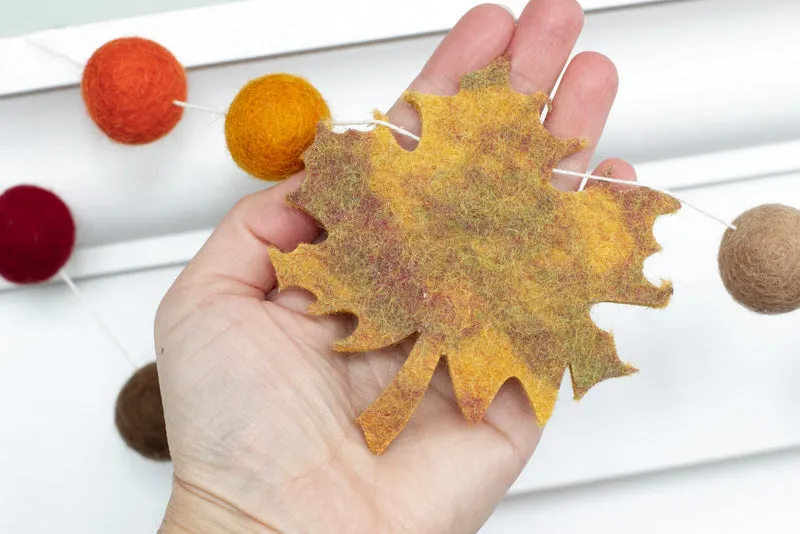 Maple Leaves Felt Garland- Fall Colors