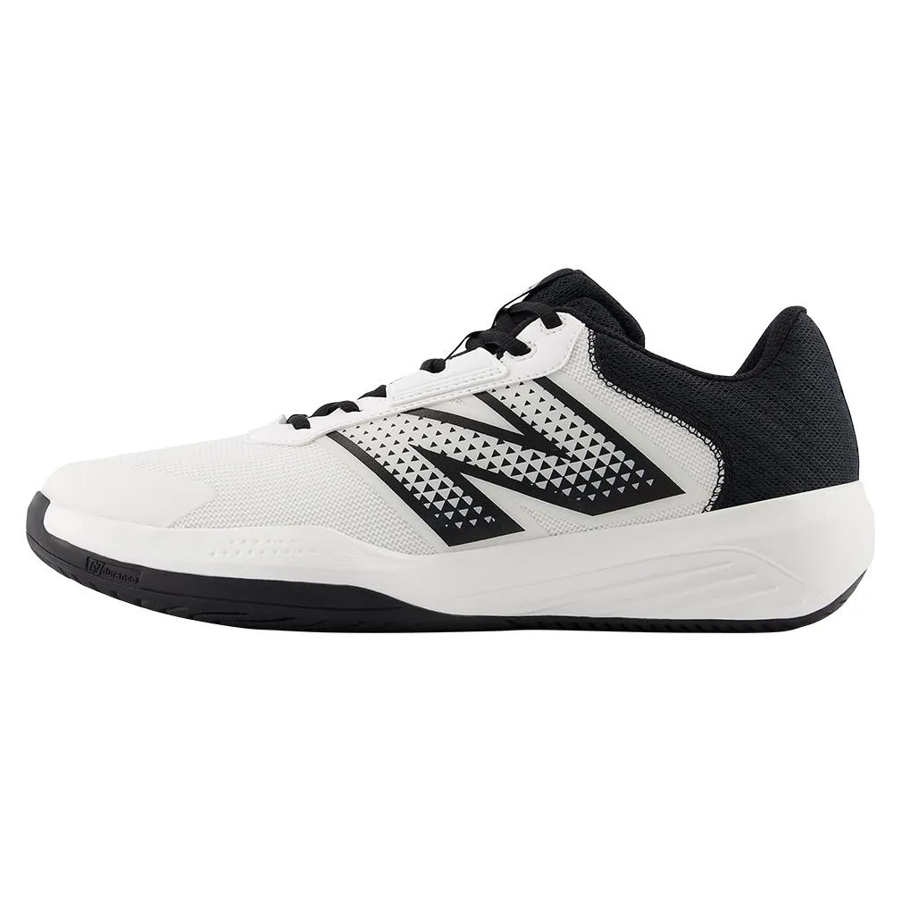 Men`s 696v6 2E Width Tennis Shoes White and Black