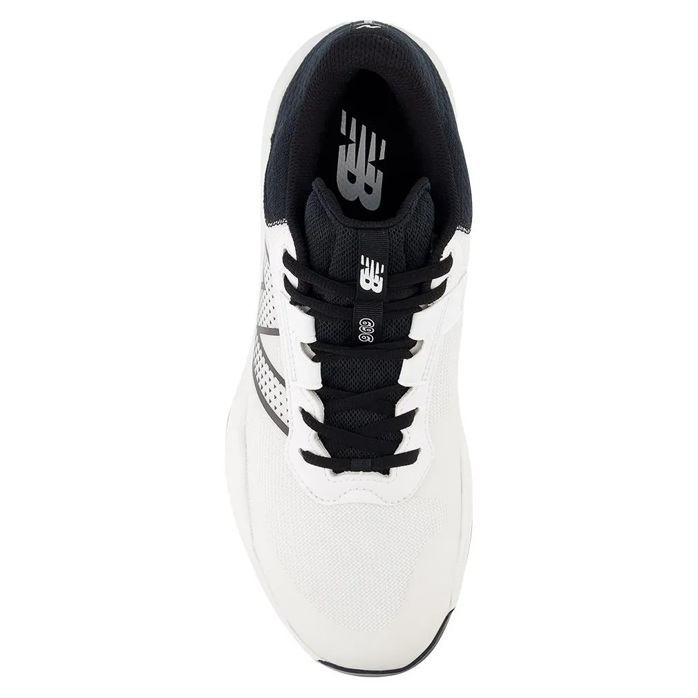 Men`s 696v6 2E Width Tennis Shoes White and Black