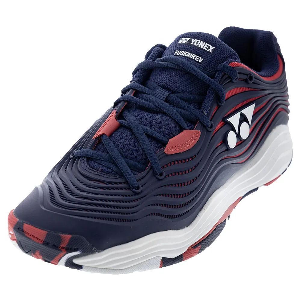 Men`s Power Cushion Fusionrev 5 Tennis Shoes Navy and Red