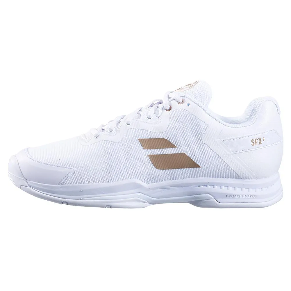 Men's SFX 3 All Court Wimbledon Tennis Shoes White and Gold