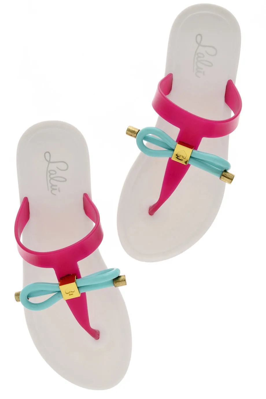 MISHA Fuchsia Bow Flip Flops