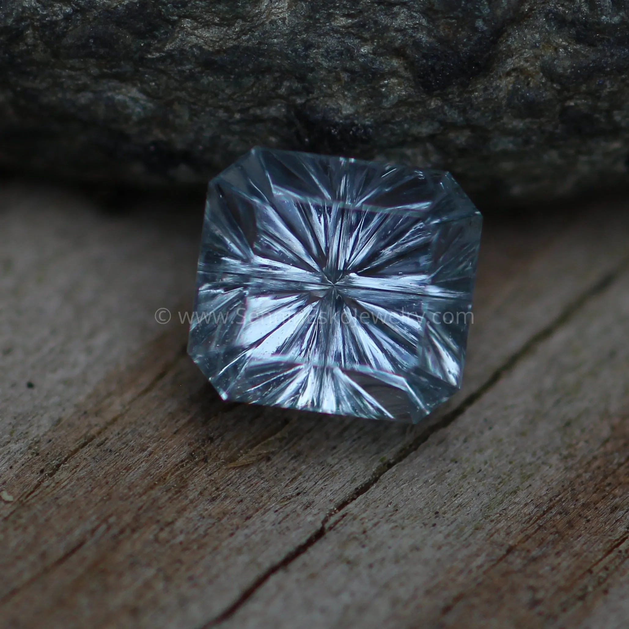 Montana Sapphire 5.7x5.4mm, 1.5 Carats - Inverted Fantasy Carved