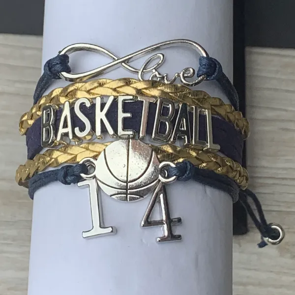 Personalized Basketball Bracelets - 16 Team Colors