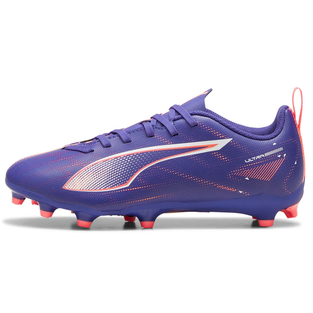 Puma Ultra 5 Play FG/AG Football Boots - Youth - Lapis Lazuli/White/Sunset Glow