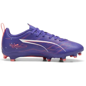 Puma Ultra 5 Play FG/AG Football Boots - Youth - Lapis Lazuli/White/Sunset Glow