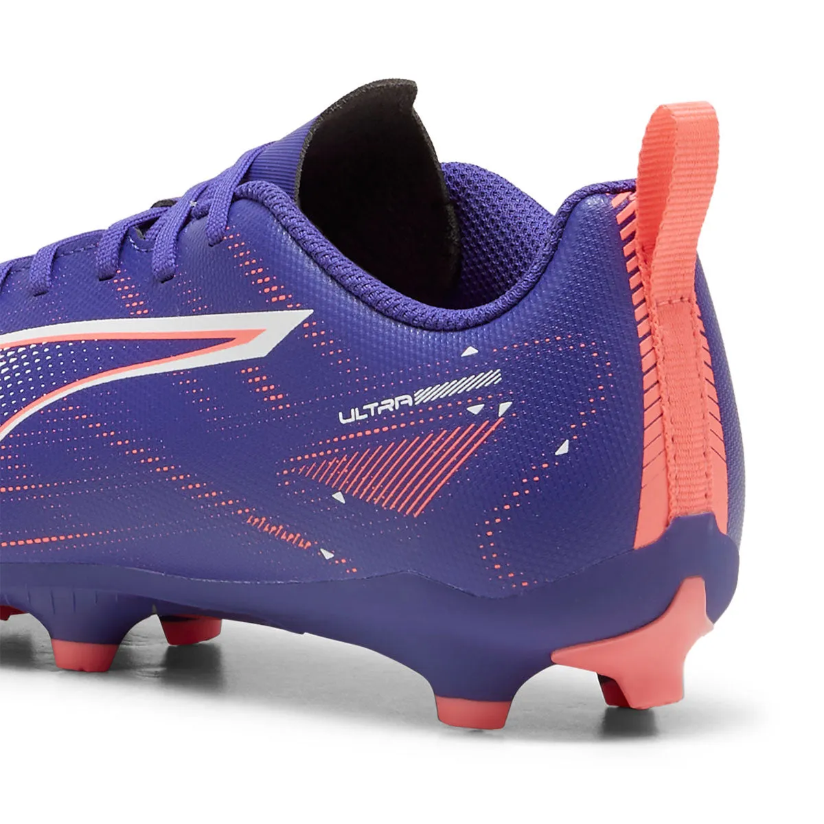 Puma Ultra 5 Play FG/AG Football Boots - Youth - Lapis Lazuli/White/Sunset Glow