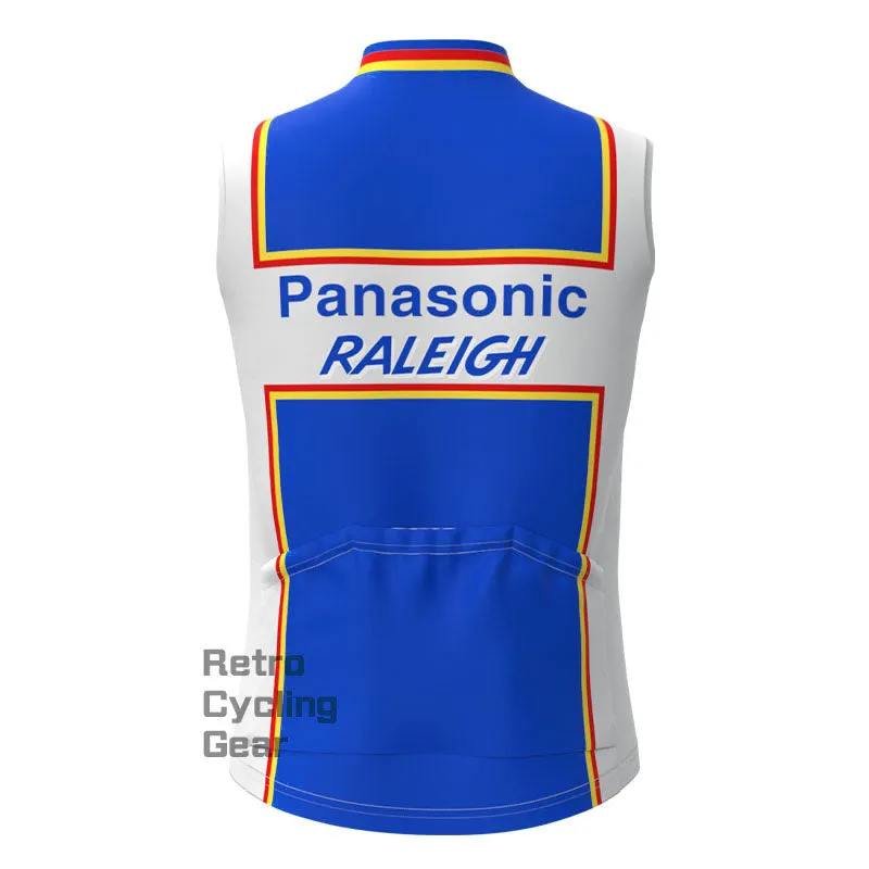 Raleigh Blue-Black Fleece Retro Cycling Vest