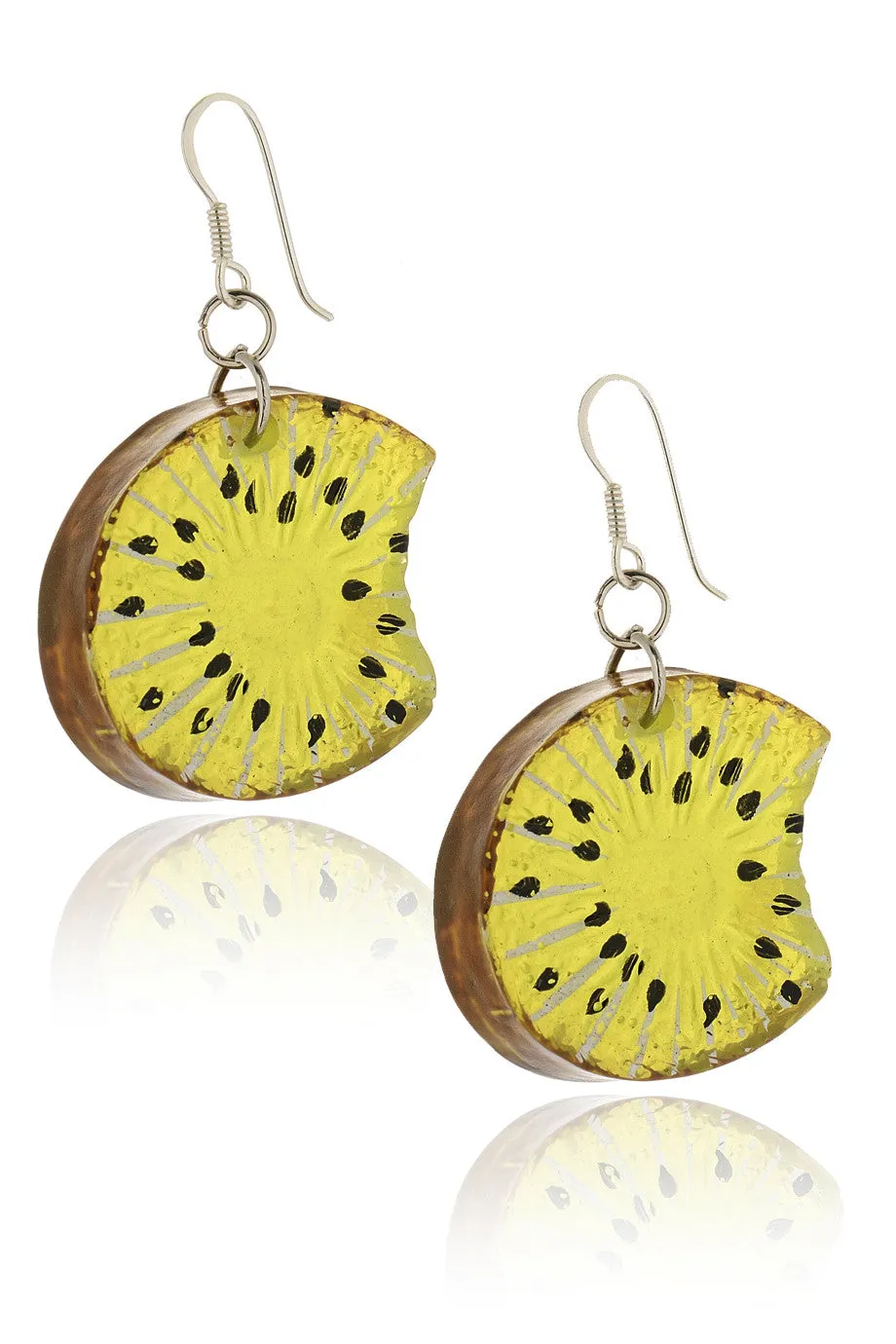 RIGÓ KIWI Green Resin Earrings