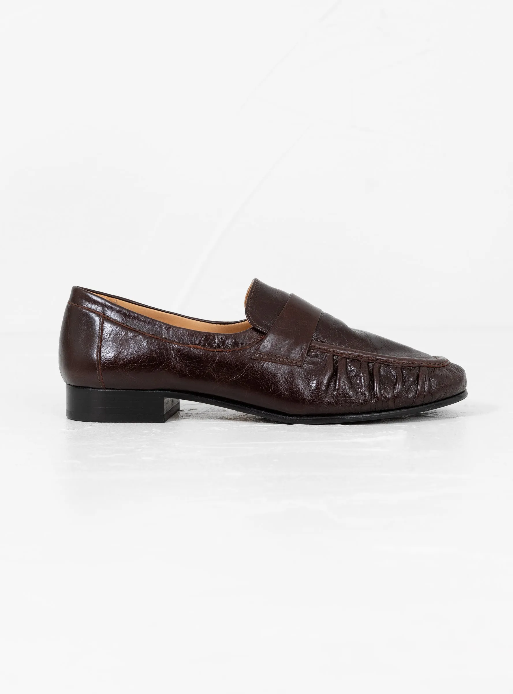 Ruched Loafer Leather Morgano