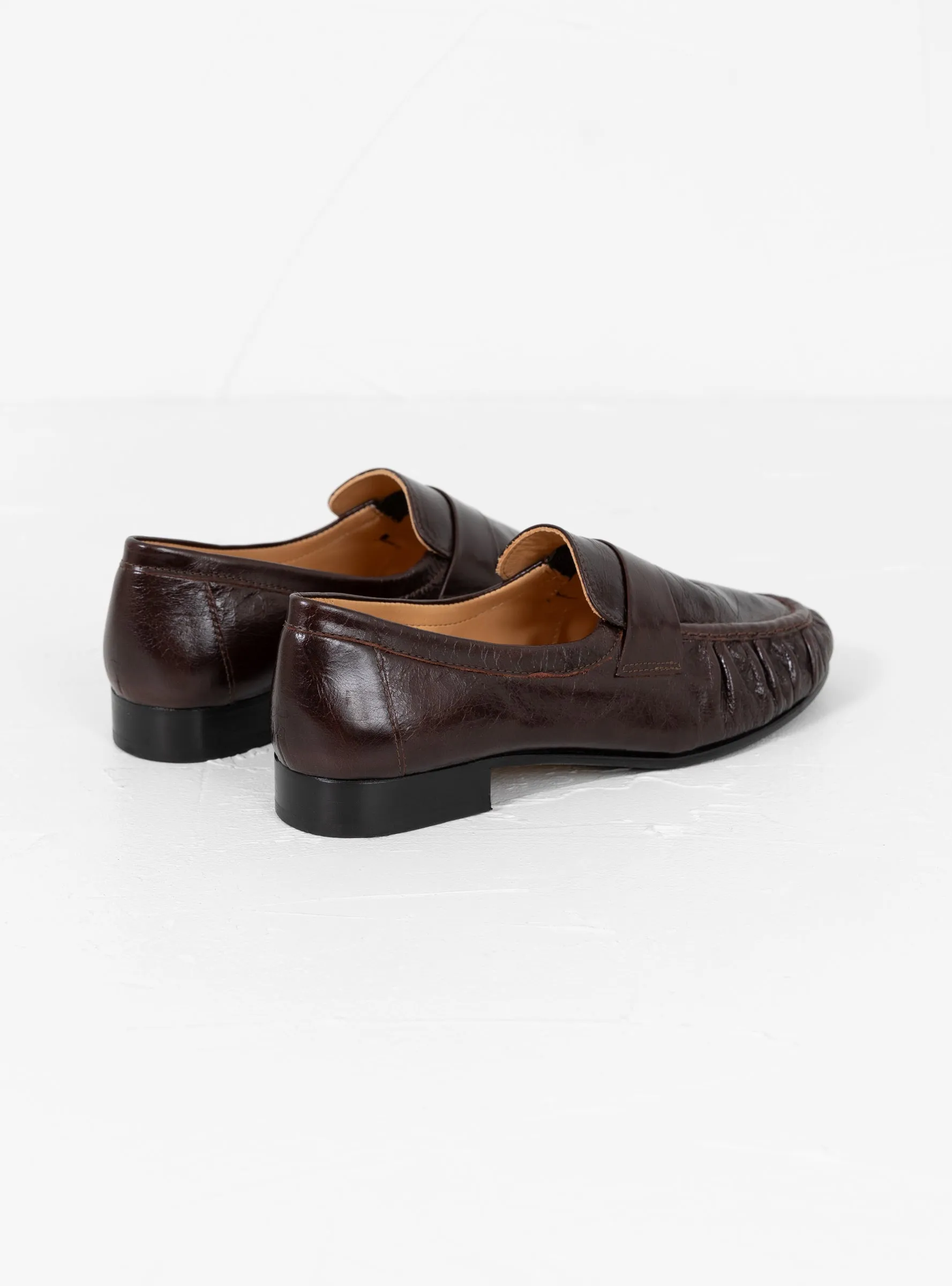 Ruched Loafer Leather Morgano