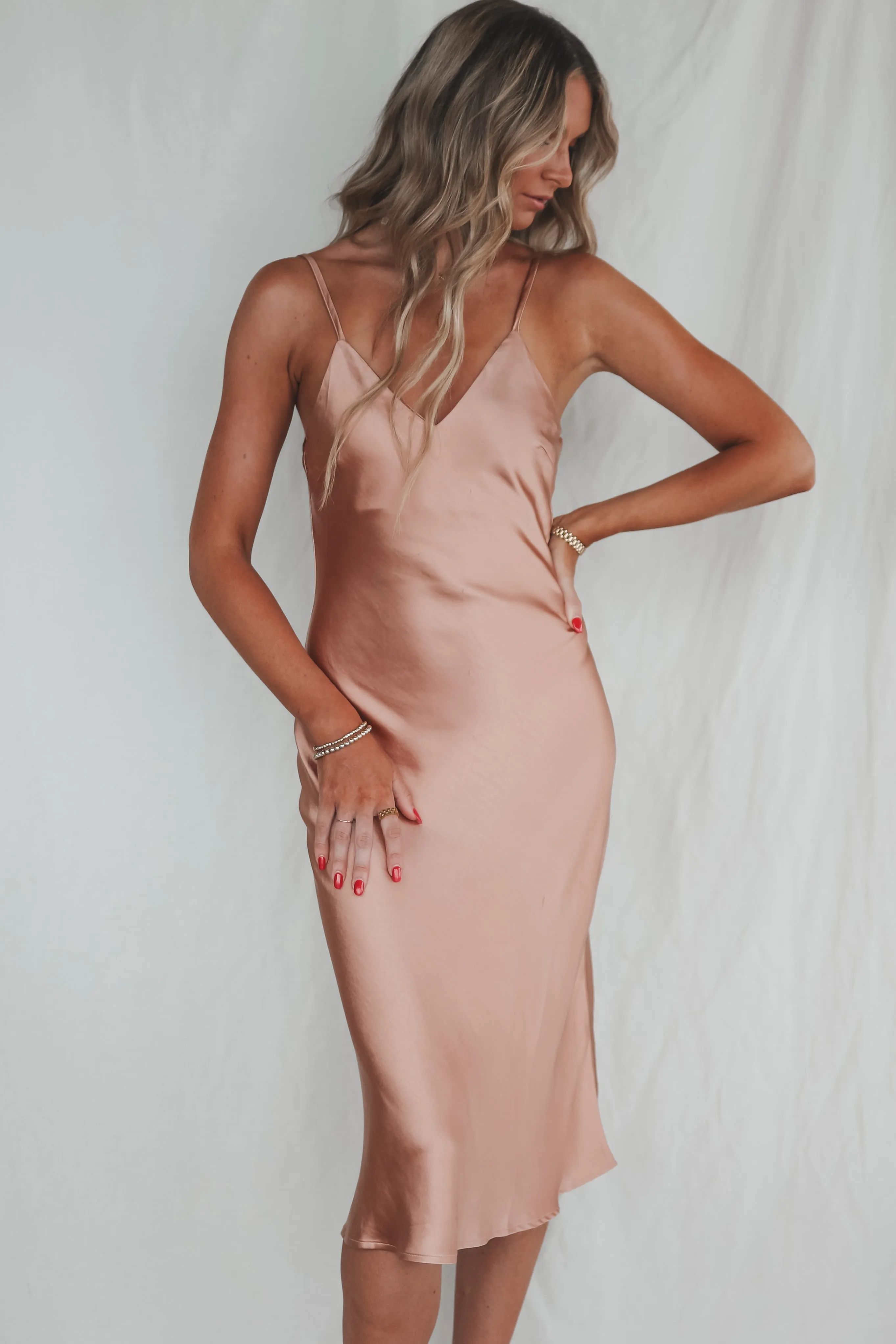 Said Yes To The Satin Midi Slip Dress